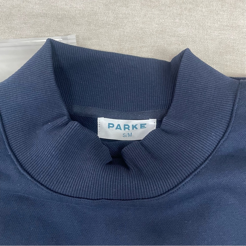 Parke Men's Navy Sweatshirt with Orange Lettering - Picture 8 of 9